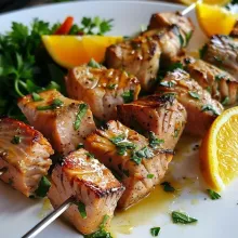 Kebab cu ton şi crustă de miso